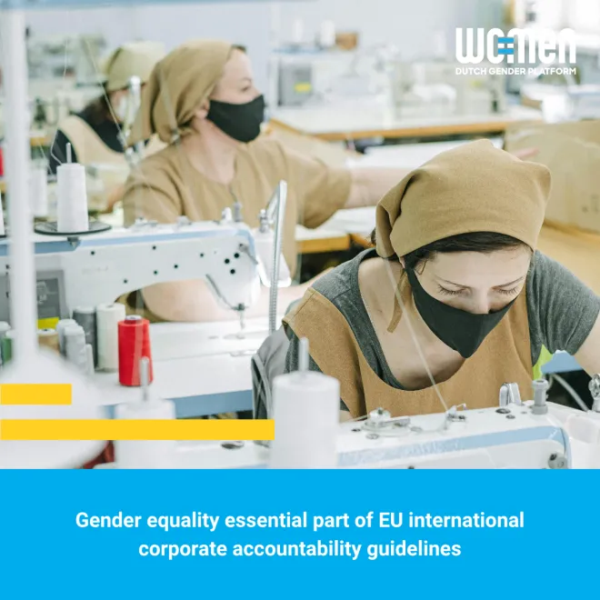 WO=MEN pleit voor gender in Europese richtlijnen voor grote multinationals 